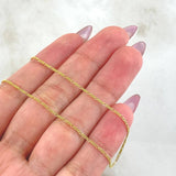 Cadena Figaro 2.25gr / 23 1/2 in / 1.1mm Oro Amarillo +1 18K *