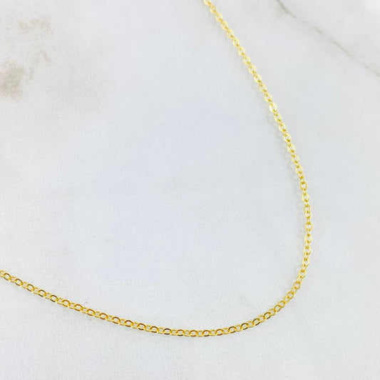 Cadena Aro Seguido 1.8gr / 17 3/4 in / 1.5mm Oro Amarillo +3 18K *