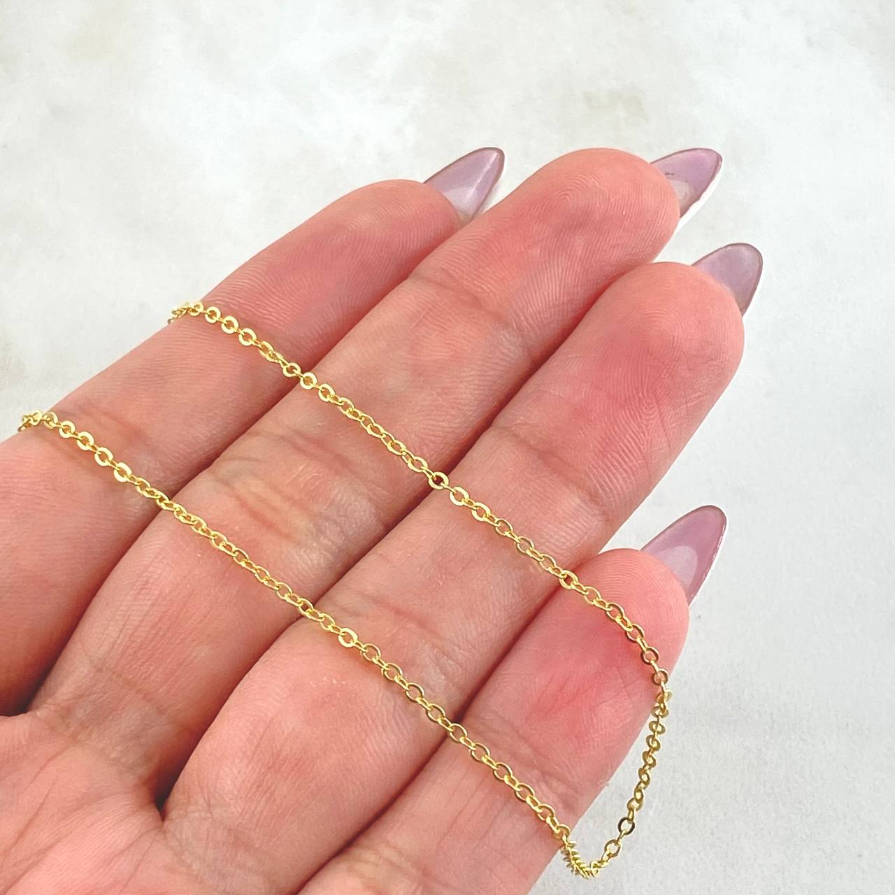 Cadena Aro Seguido 1.8gr / 17 3/4 in / 1.5mm Oro Amarillo +3 18K *