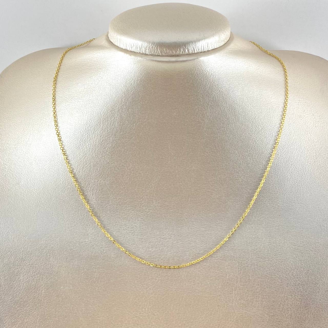 Cadena Aro Seguido 1.8gr / 17 3/4 in / 1.5mm Oro Amarillo +3 18K *