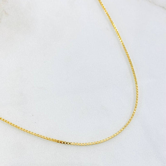 Cadena Veneciana 3.85gr / 19 3/4 in / 1mm Oro Amarillo +3 18K *