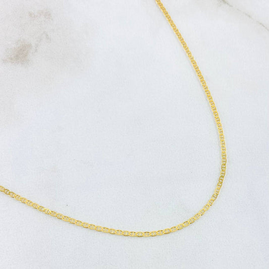 Flat Mariner Chain 1.3 g / 19 3/4 in / 1.4 mm 18K Yellow Gold