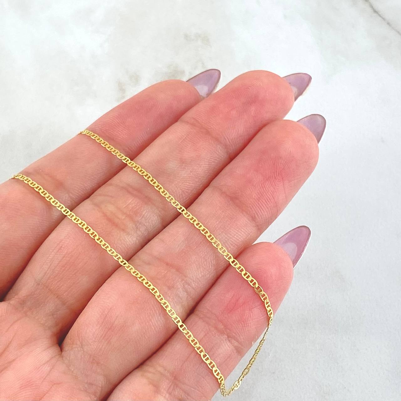 Cadena Escalera 1.35gr / 17 3/4 in / 1.3mm Oro Amarillo +3 18K