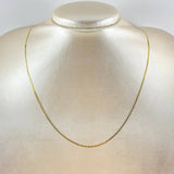 Cadena Escalera 1.4gr / 17 3/4 in / 1.3mm Oro Amarillo +3 18K