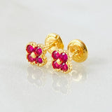 Topos Flor Trebol 1.05gr / 5.1mm Oro Amarillo 18K *