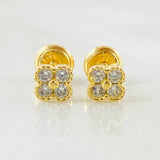 Topos Flor Trebol 1.05gr / 5.1mm Oro Amarillo 18K *