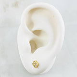 Topos Flor Trebol 1.05gr / 5.1mm Oro Amarillo 18K *