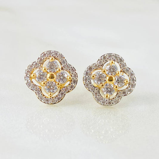 Topos Trebol Túpido 2.7gr / 9.8mm Oro Amarillo 18K