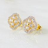 Topos Trebol Túpido 2.7gr / 9.8mm Oro Amarillo 18K