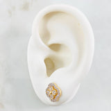 Topos Trebol Túpido 2.7gr / 9.8mm Oro Amarillo 18K