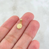 Pendant Saint Michael the Archangel 0.35gr / 0.6in / Bordered Bail 18K Gold ©