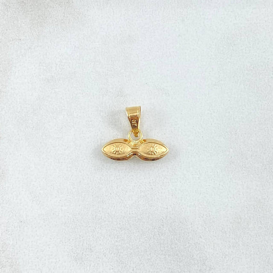 Dije Ojos De Santa Lucia 0.4gr / 1cm / Oro Amarillo 18K *