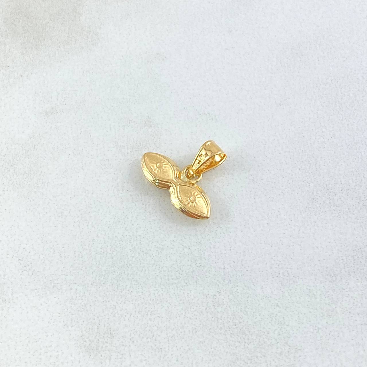 Dije Ojos De Santa Lucia 0.4gr / 1cm / Oro Amarillo 18K *