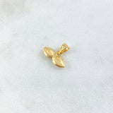 Dije Ojos De Santa Lucia 0.4gr / 1cm / Oro Amarillo 18K *