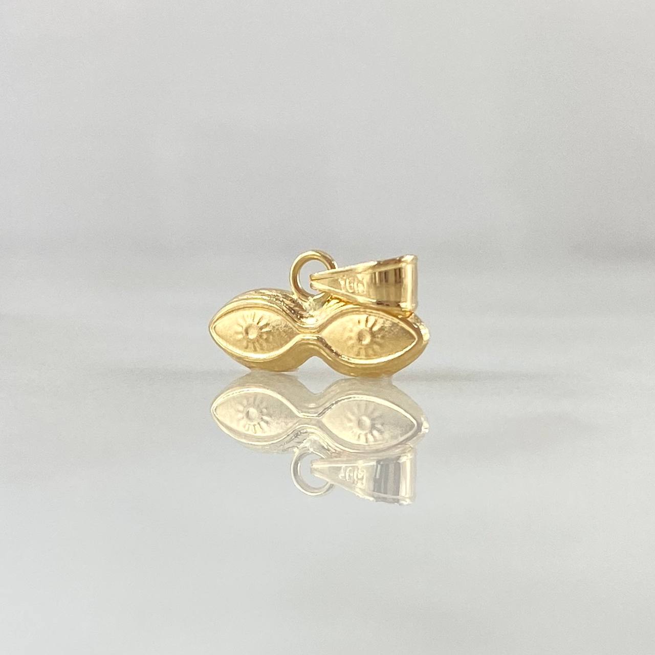 Dije Ojos De Santa Lucia 0.4gr / 1cm / Oro Amarillo 18K *