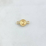 Herraje Letra G 0.4gr / 1.5cm / Circulo Bordeado Oro Amarillo 18K *