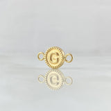 Herraje Letra G 0.4gr / 1.5cm / Circulo Bordeado Oro Amarillo 18K *
