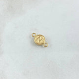 Charm Letter N 0.45gr / 1.5cm / Yellow Gold Edged Circle 18K *