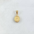Pendant Milagrosa Virgin 0.4gr / 2cm / Matte Oval Yellow Gold 18K