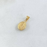 Pendant Milagrosa Virgin 0.4gr / 2cm / Matte Oval Yellow Gold 18K