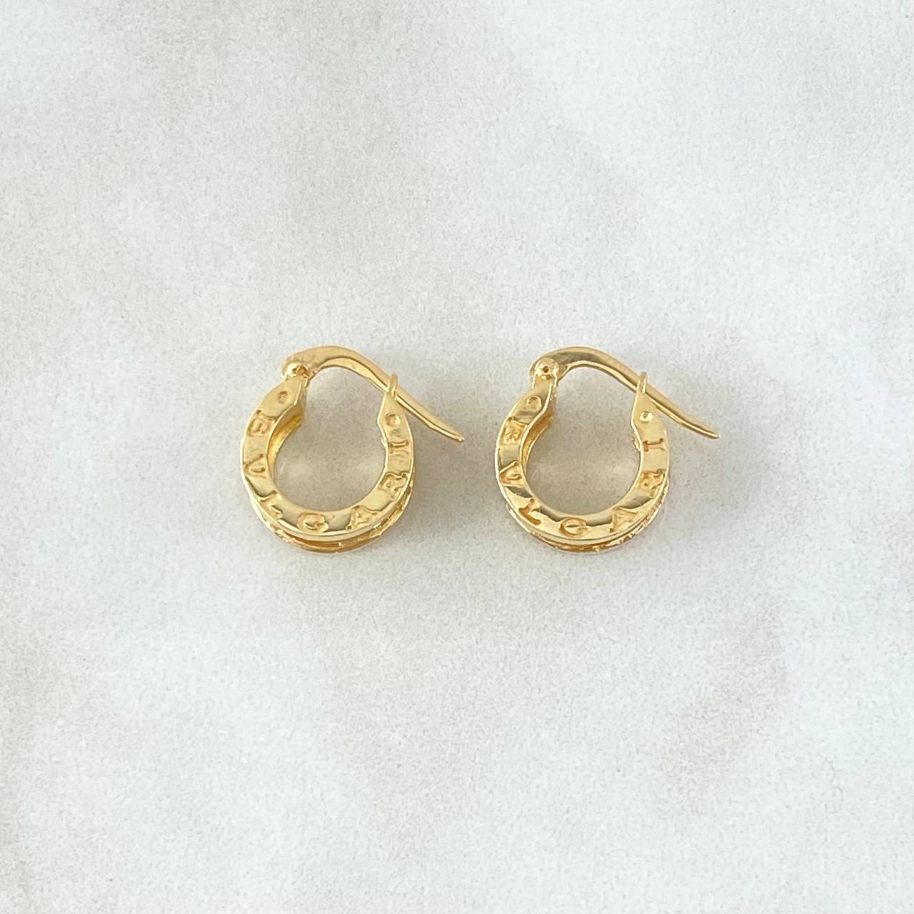 Hoop Earrings BV 4.45gr / 1.5cm / Yellow Gold 18K *
