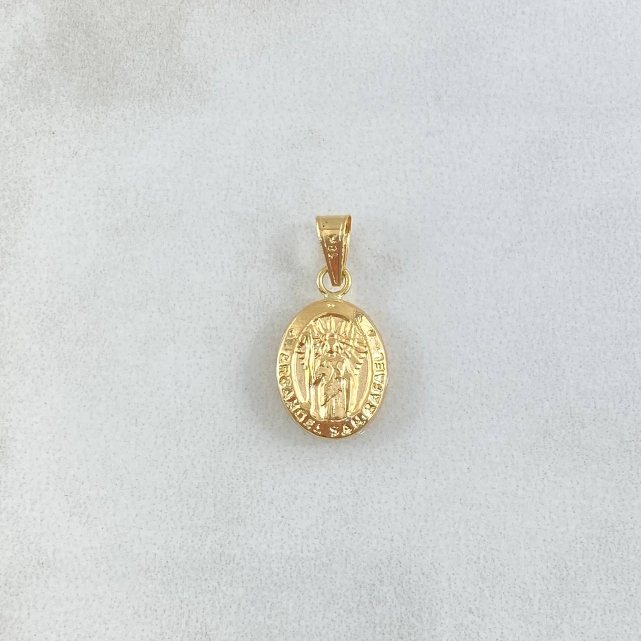 Pendant Archangel Saint Raphael 0.6gr / 2cm / Yellow Gold 18K