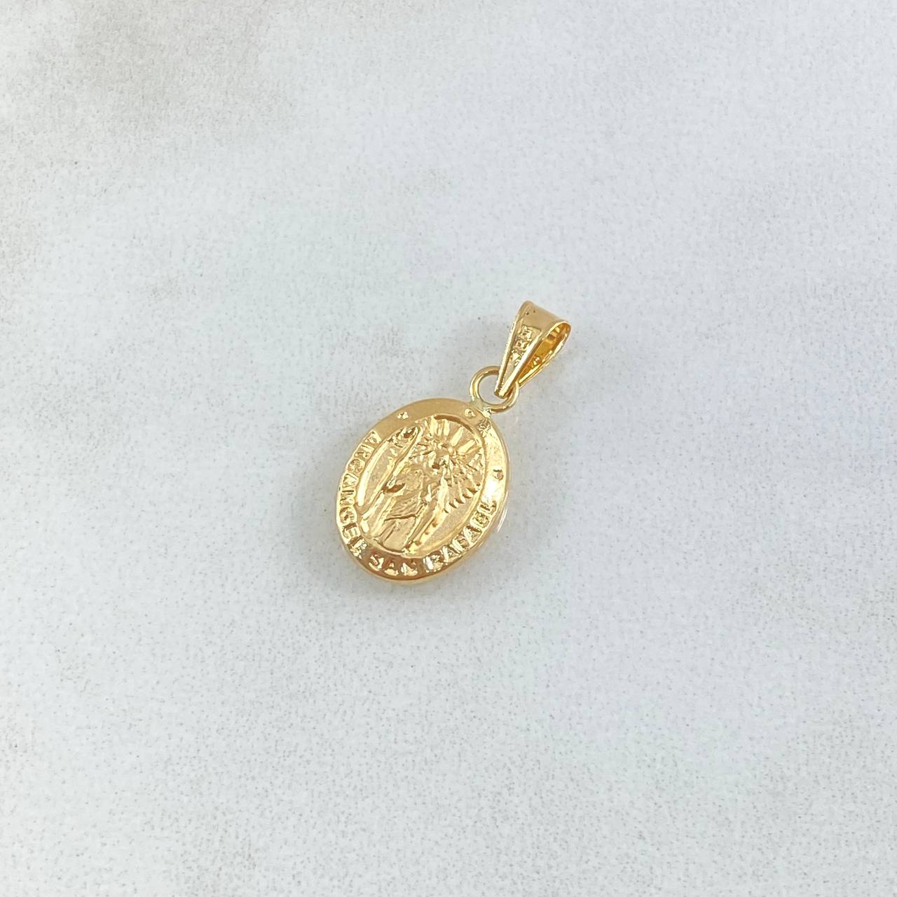 Pendant Archangel Saint Raphael 0.6gr / 2cm / Yellow Gold 18K