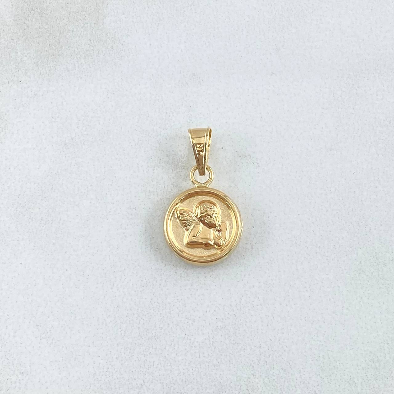 Pendant Angel 0.55gr / 0.7in / Smooth Bail 18K Gold ©