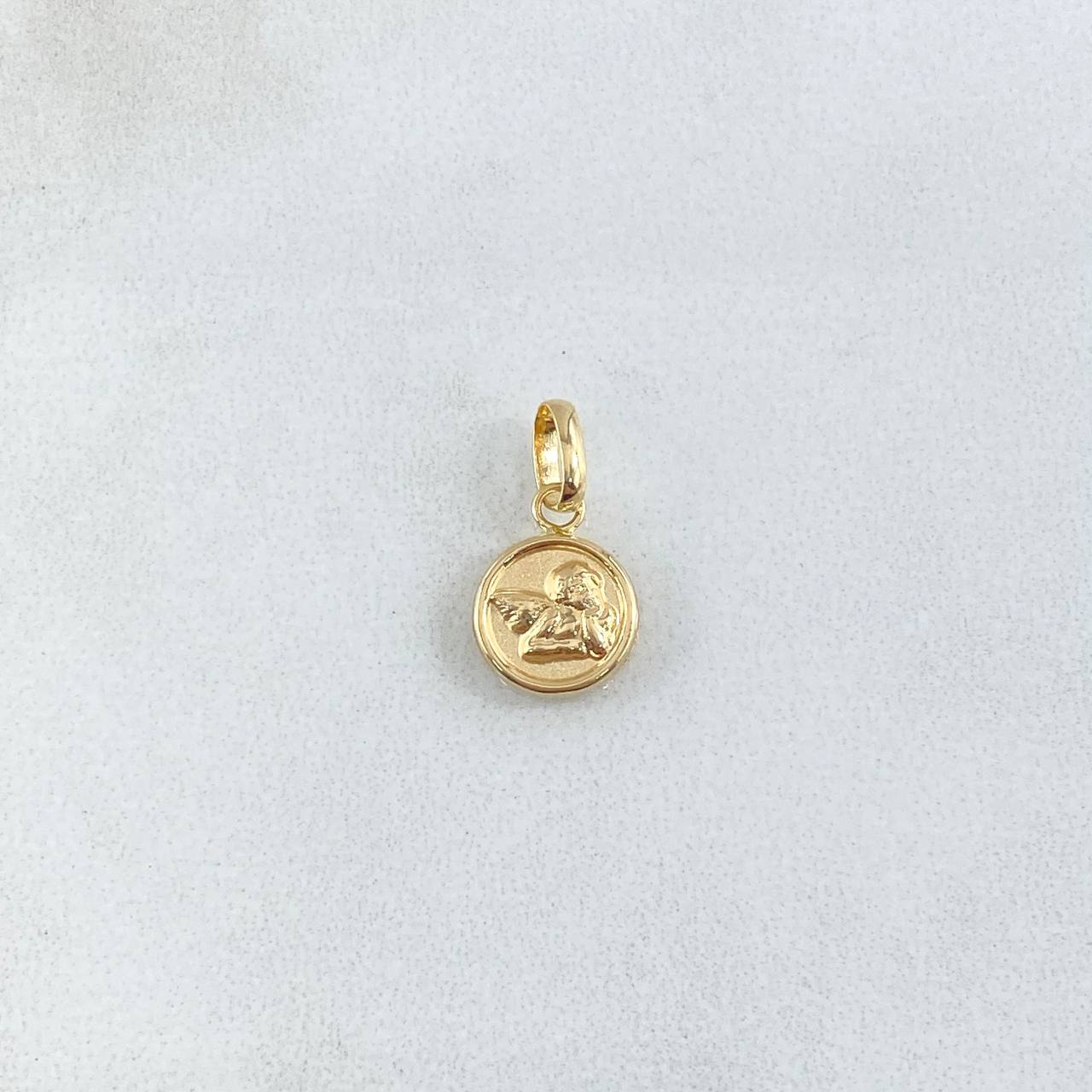 Pendant Angel 0.4gr / 0.6in / Smooth Bail 18K Gold ©