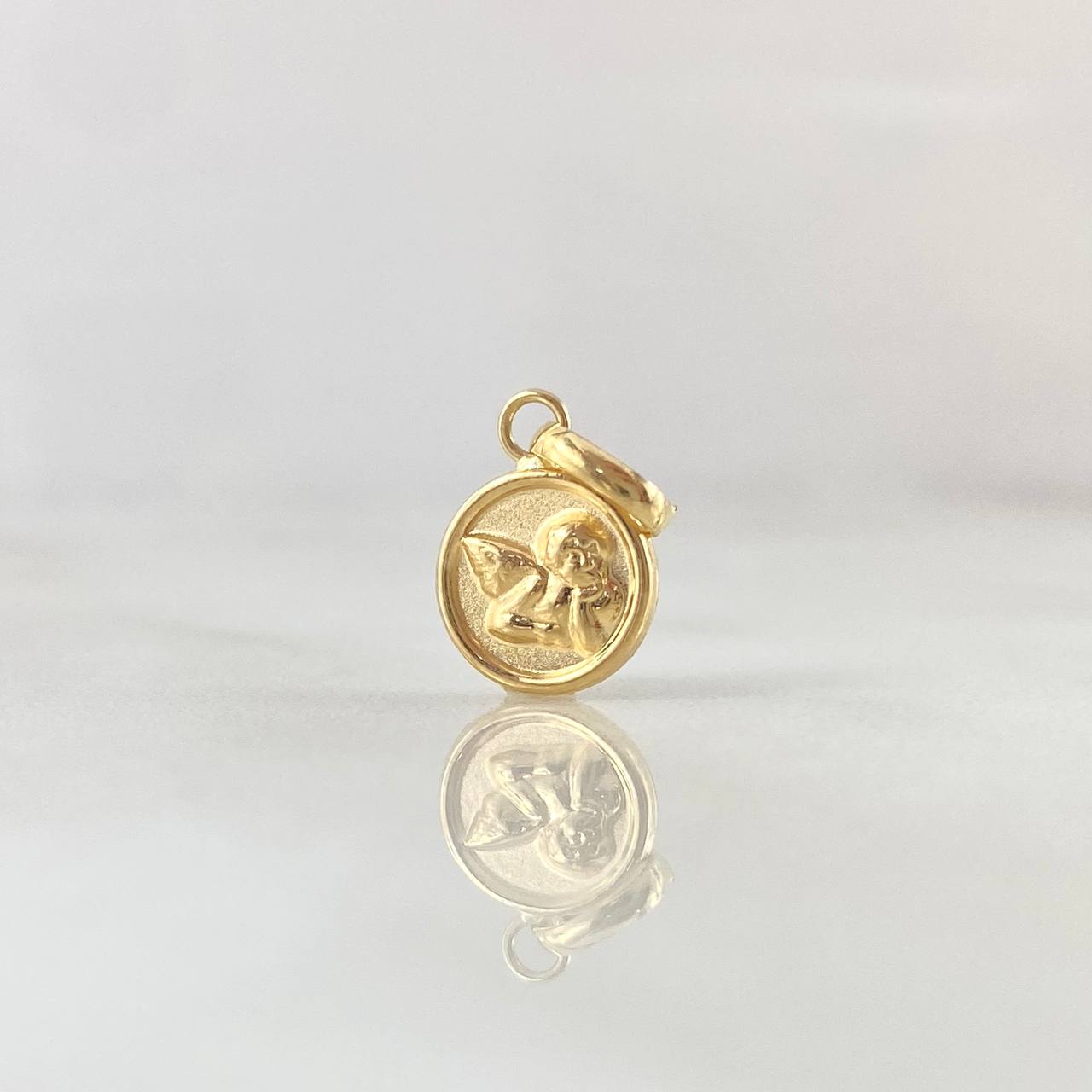 Pendant Angel 0.4gr / 0.6in / Smooth Bail 18K Gold ©