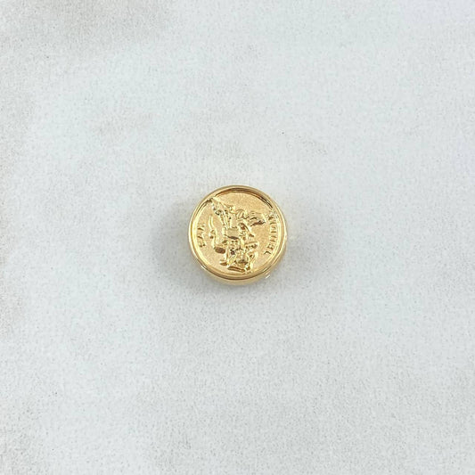 Herraje San Miguel Arcangel 0.6gr / 1cm / Tambor Oro Amarillo 18K