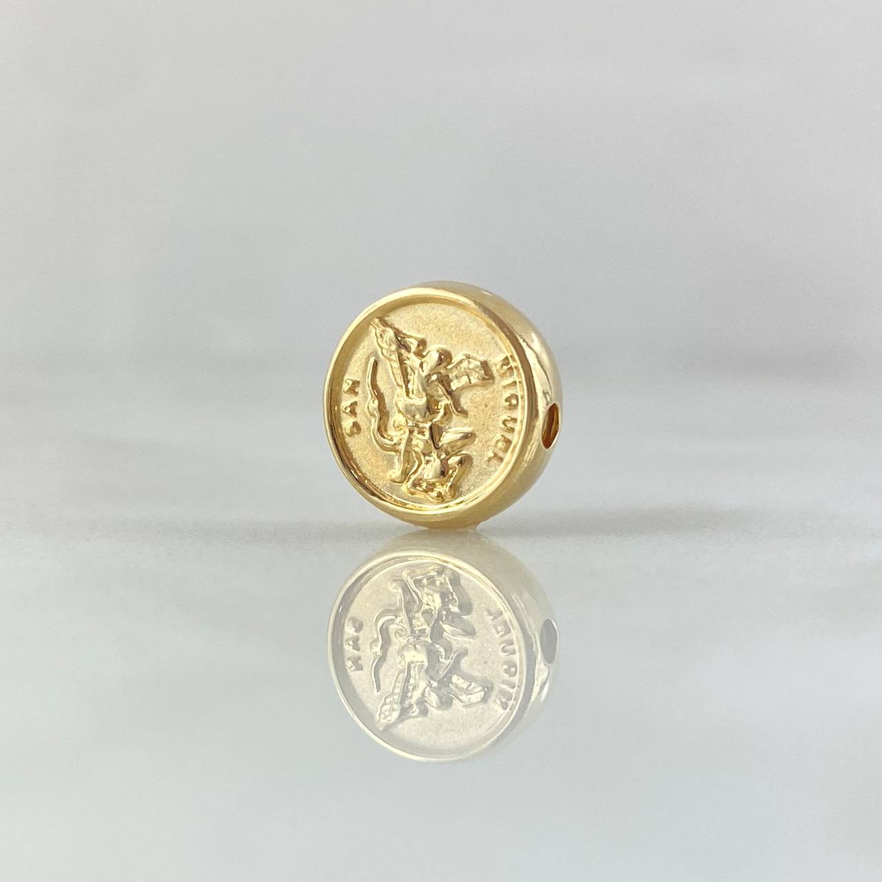 Charm San Miguel Arcangel 0.6gr / 1cm / Yellow Gold Drum 18K