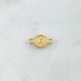 Herraje Letra X 0.45gr / 1.5cm / Circulo Bordeado Oro Amarillo 18K *