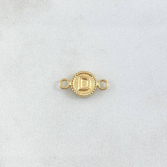 Charm Letter D 0.45gr / 1.5cm / Yellow Gold Edged Circle 18K ©