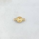 Herraje Letra D 0.45gr / 1.5cm / Circulo Bordeado Oro Amarillo 18K *