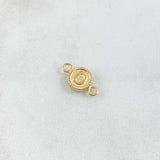 Herraje Letra D 0.45gr / 1.5cm / Circulo Bordeado Oro Amarillo 18K *