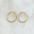 Hoop Earrings Kari 1.05gr / 2.2cm / Twisted Yellow Gold 18K