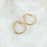 Candongas Kari 1.1gr / 2.2cm / Entorchadas Oro Amarillo 18K