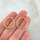 Candongas Kari 1.1gr / 2.2cm / Entorchadas Oro Amarillo 18K