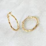 Hoop Earrings Kari 1.05gr / 2.2cm / Twisted Yellow Gold 18K