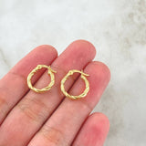 Candongas Lizy 0.9gr / 1.7cm / Entorchadas Oro Amarillo 18K *