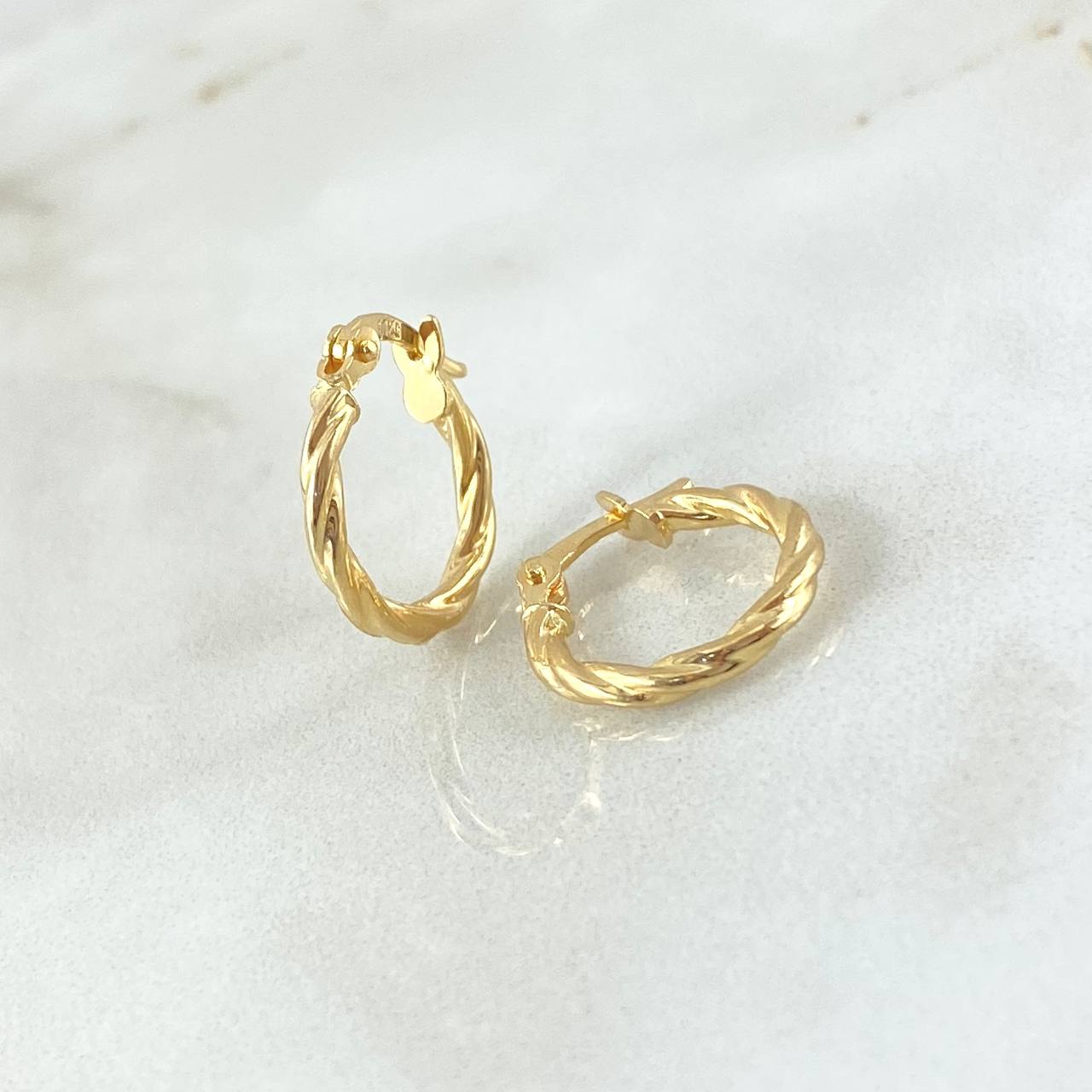 Candongas Lizy 1gr / 1.7cm / Entorchadas Oro Amarillo 18K *