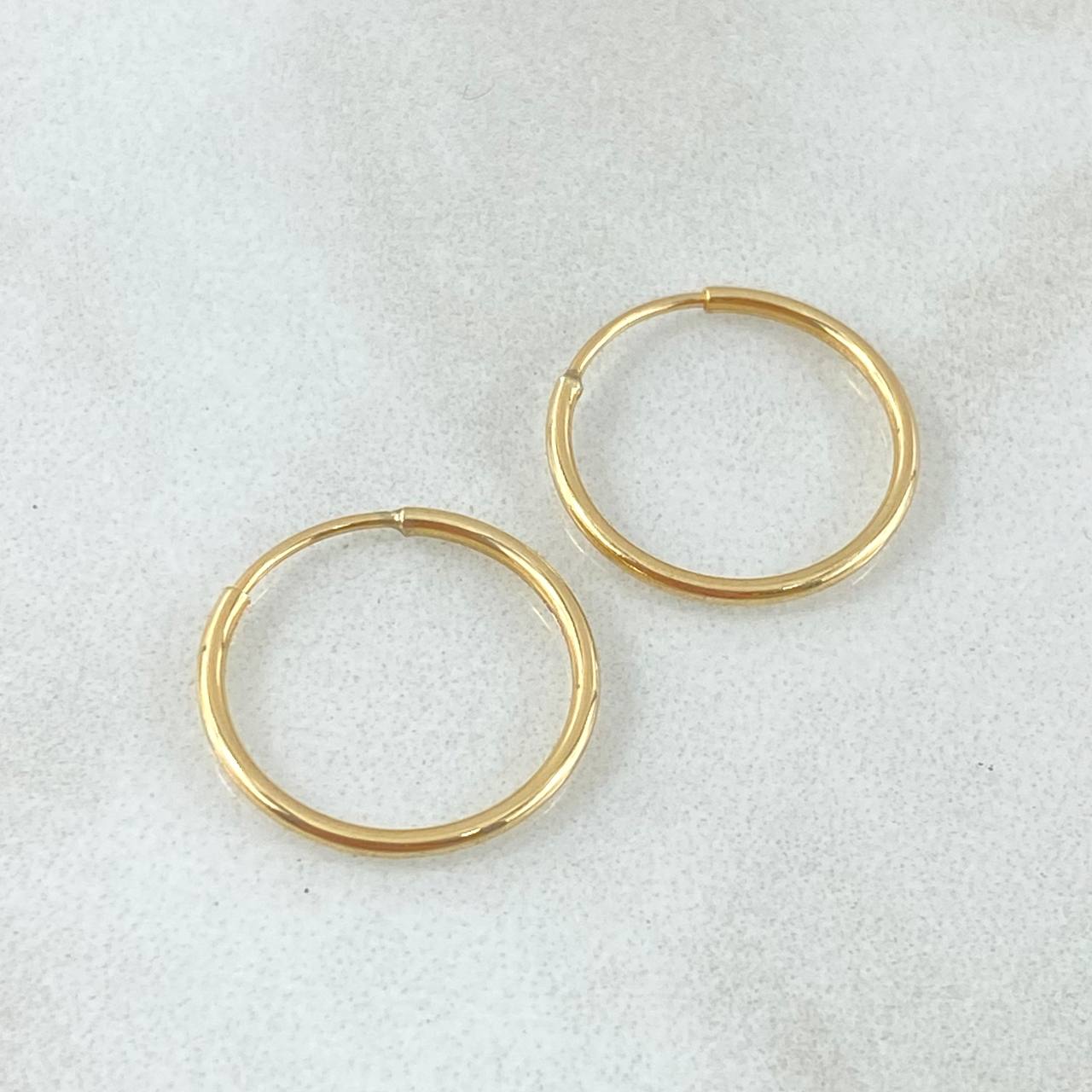 Polished Hoop Earrings 0.55gr / 1.3cm / 18K Gold