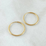 Polished Hoop Earrings 0.75gr / 1.7cm / 18K Yellow Gold