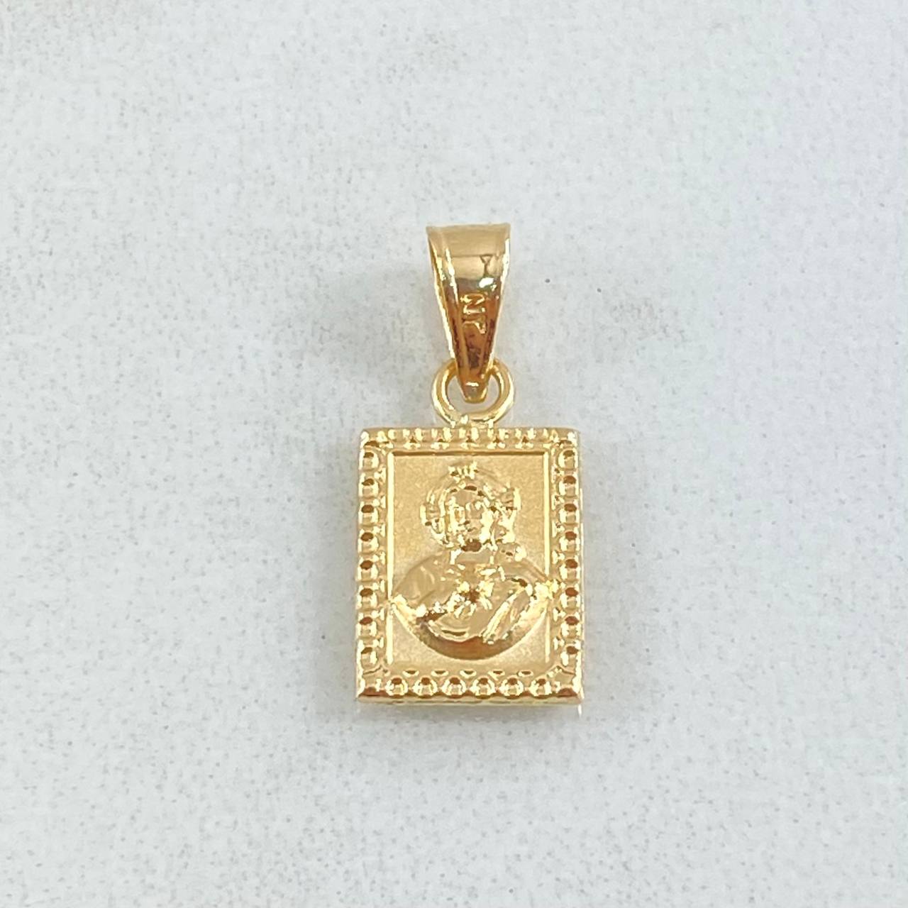 Double-Sided Frame Pendant 0.5gr / 1.7cm / 18K Gold