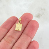 Double-Sided Frame Pendant 0.5gr / 1.7cm / 18K Gold