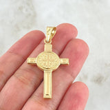 Dije Cruz San Benito 2.55gr / 4.7cm / Oro 18K