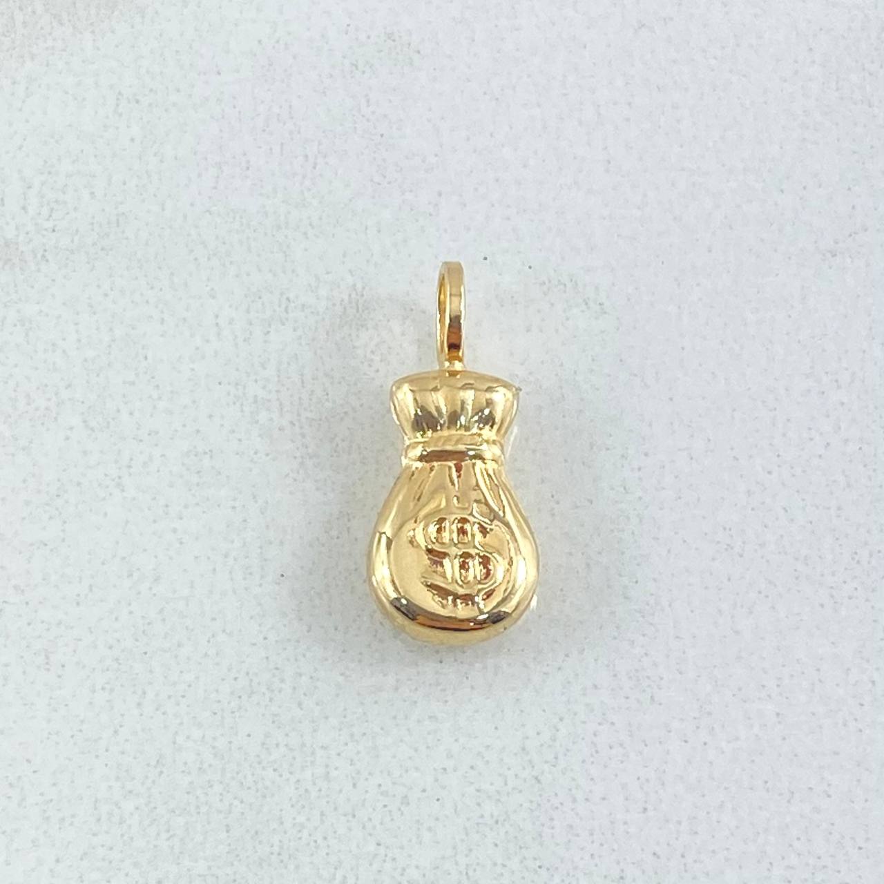Dije Bolsa Dinero 0.4gr / 1/2 in / Oro Amarillo 18K ©