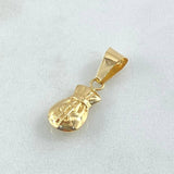 Pendant Money Bag 0.75gr / 0.9in (2.4cm) / 18K Gold