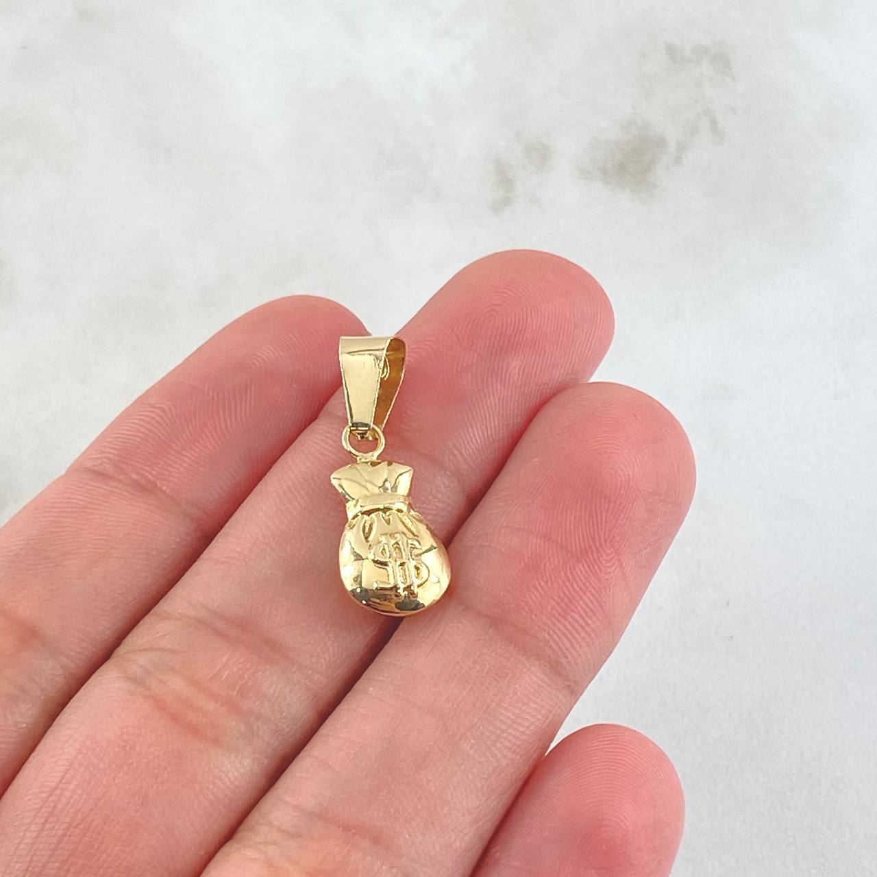 Pendant Money Bag 0.75gr / 0.9in (2.4cm) / 18K Gold